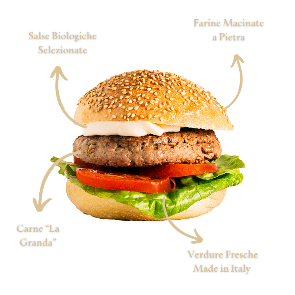 Hamburger con farine macinate a pietra e carni selezionate La Granda